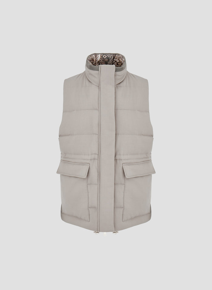 WATERPROOF TECHNICAL WOOL PADDED VEST