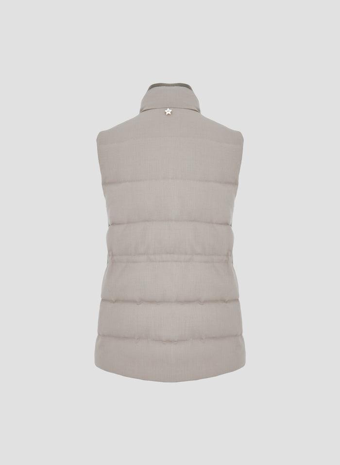 WATERPROOF TECHNICAL WOOL PADDED VEST