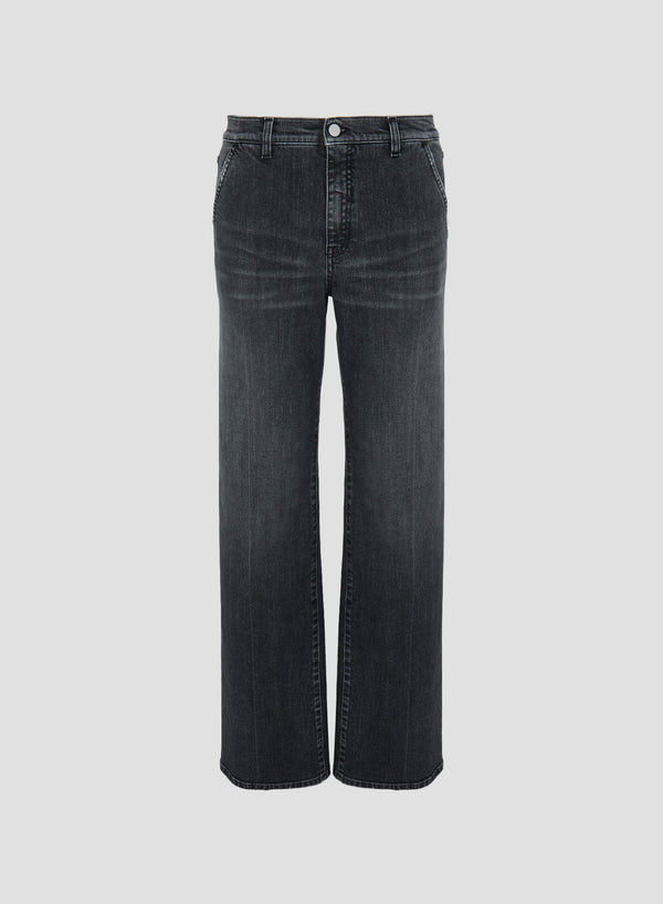 JEANS A GAMBA DRITTA CON PENCE