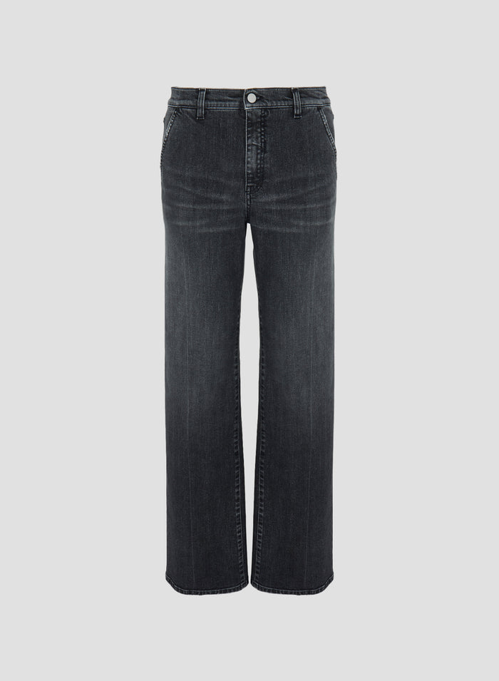 JEANS A GAMBA DRITTA CON PENCE