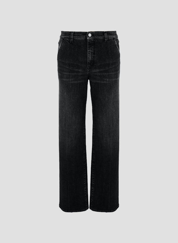 JEANS A GAMBA DRITTA CON PENCE