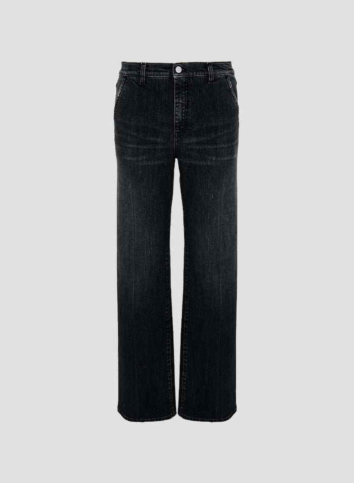 JEANS A GAMBA DRITTA CON PENCE