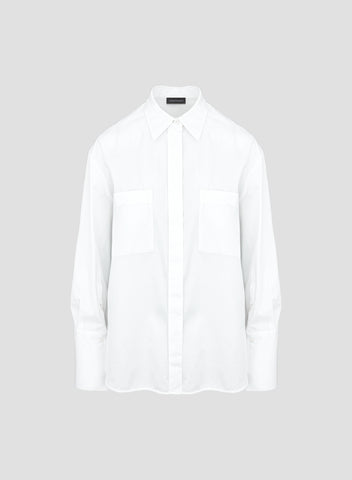 CAMICIA IN POPELINE DI COTONE STRETCH