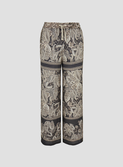 PRINTED SILK PANTS