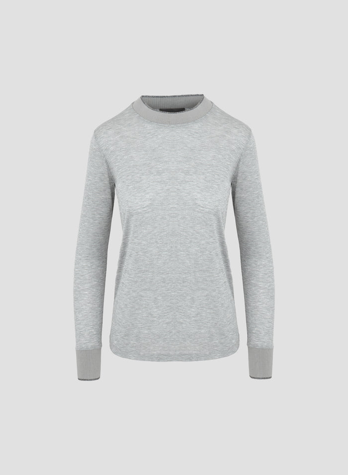 VISCOSE AND SILK T-SHIRT