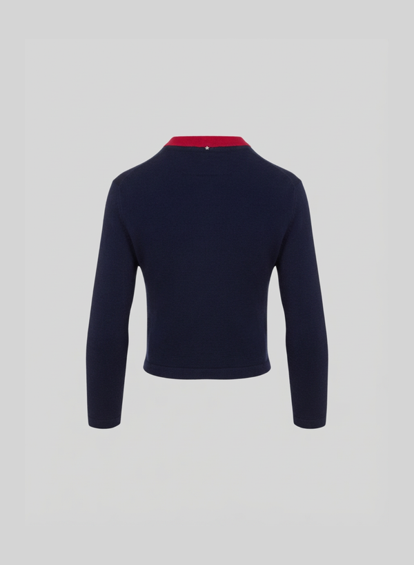 ULTRALIGHT CASHMERE AND SILK COLOR-BLOCK CARDIGAN
