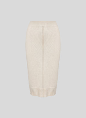 LORENA THREAD KNITTED LONGUETTE SKIRT