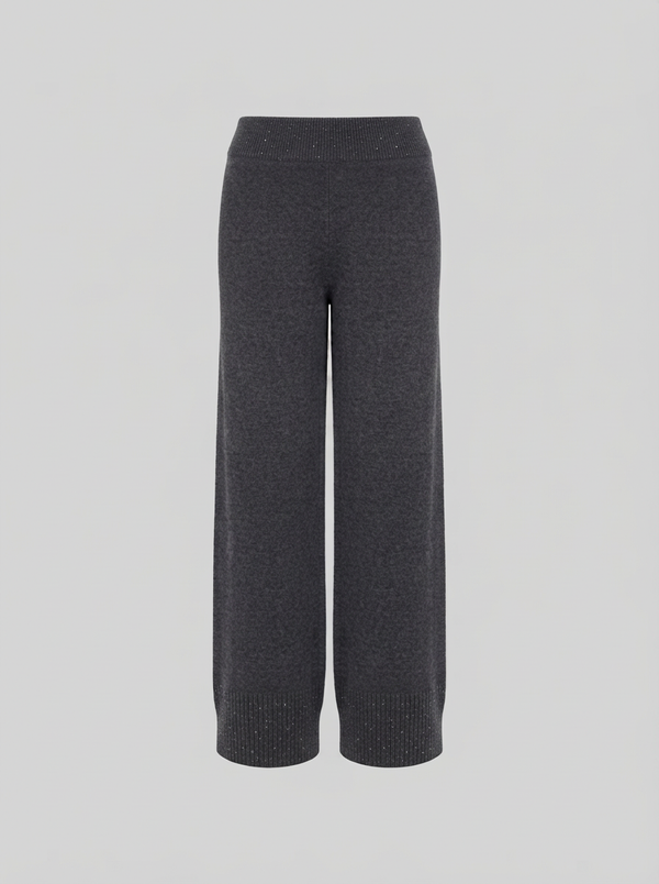 LORENA YARN TROUSERS WITH SEQUIN INSERT