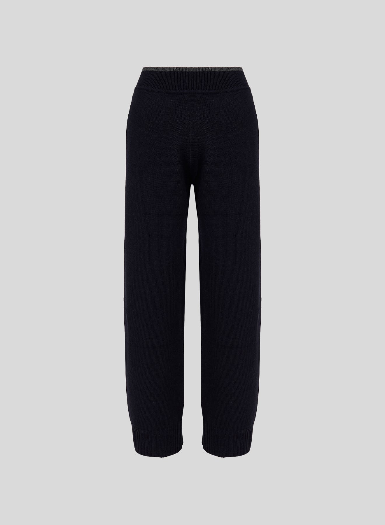PANTALONI IN MAGLIA A GAMBA LARGA IN FILO LORENA