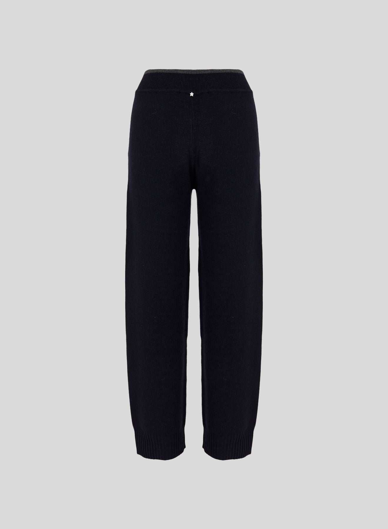 PANTALONI IN MAGLIA A GAMBA LARGA IN FILO LORENA