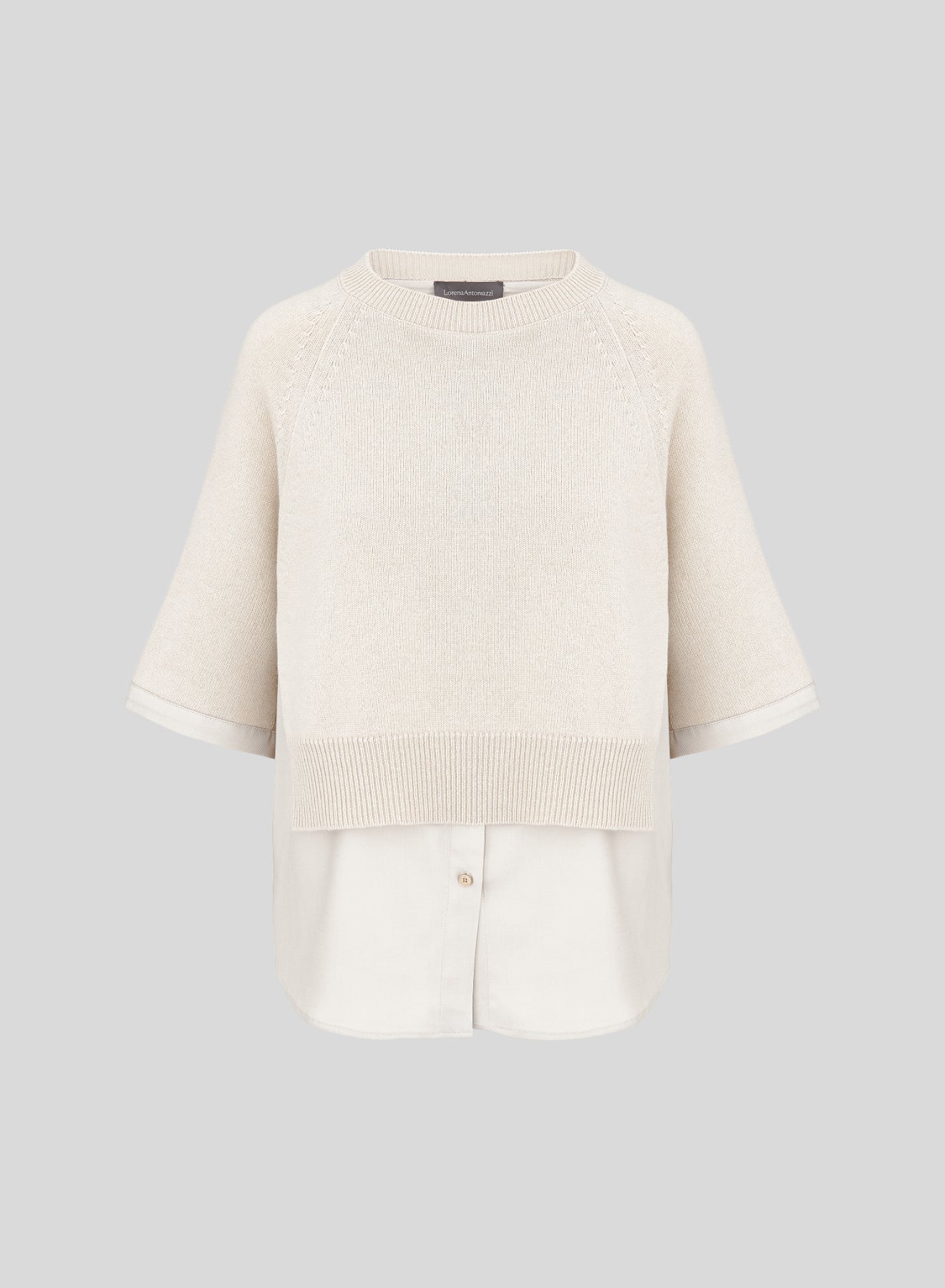 PULLOVER IN MISTO LANA E CASHMERE A STRATI