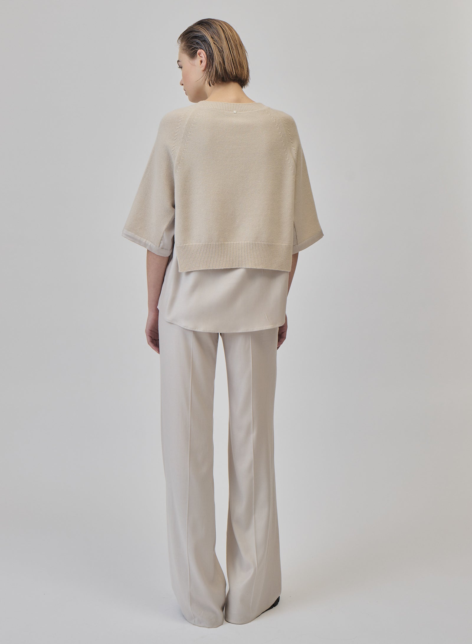 PULLOVER IN MISTO LANA E CASHMERE A STRATI