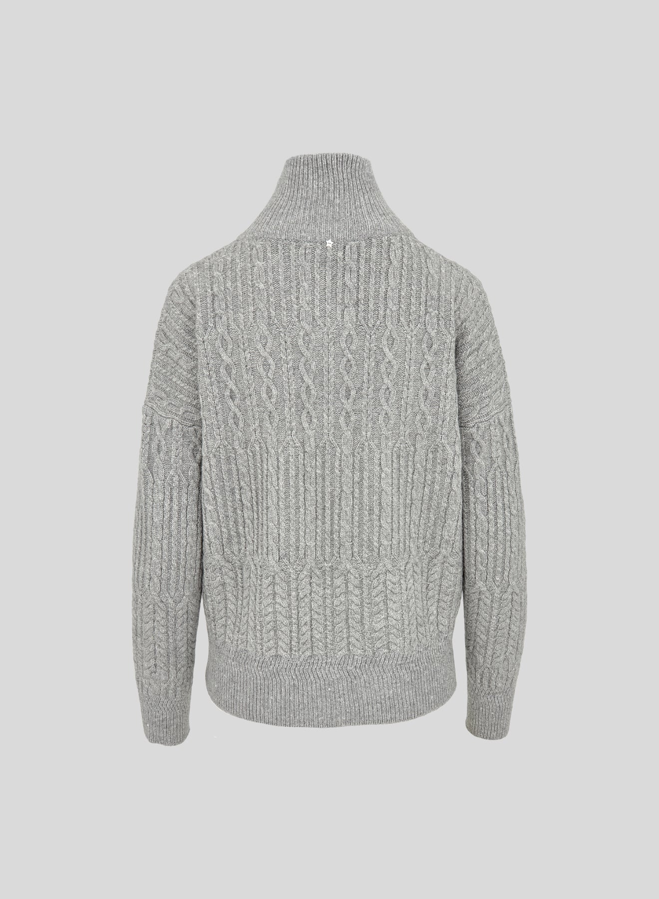 CABLE AND VANISÉ RIB KNIT LORENA SWEATER
