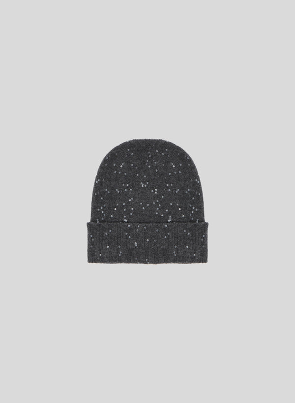 LORENA YARN HAT WITH SEQUIN THREAD