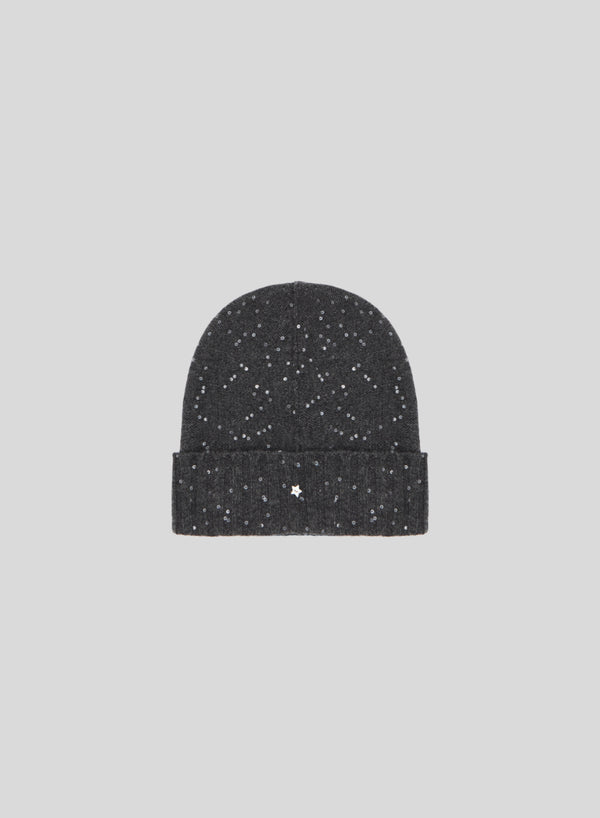 LORENA YARN HAT WITH SEQUIN THREAD