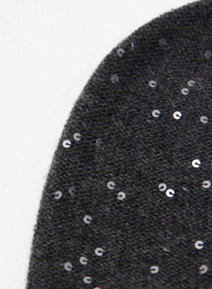 LORENA YARN HAT WITH SEQUIN THREAD
