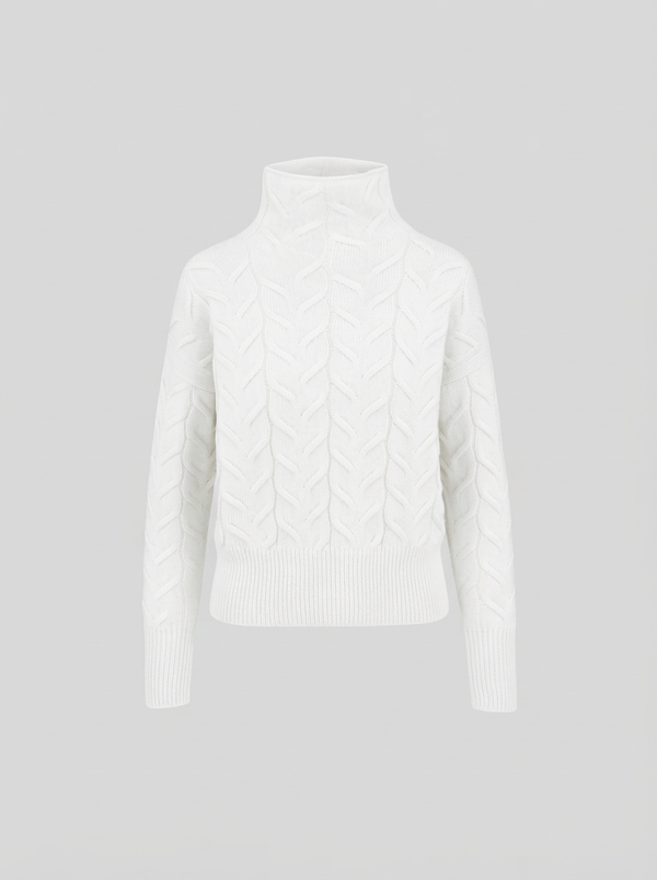 DOLCEVITA IN CASHMERE E LANA CON TRECCIA ICONICA PIATTA