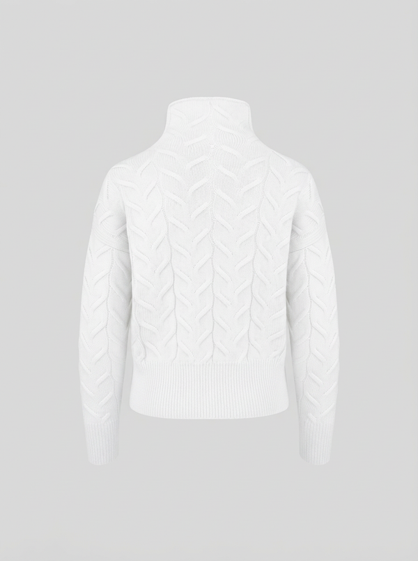 DOLCEVITA IN CASHMERE E LANA CON TRECCIA ICONICA PIATTA