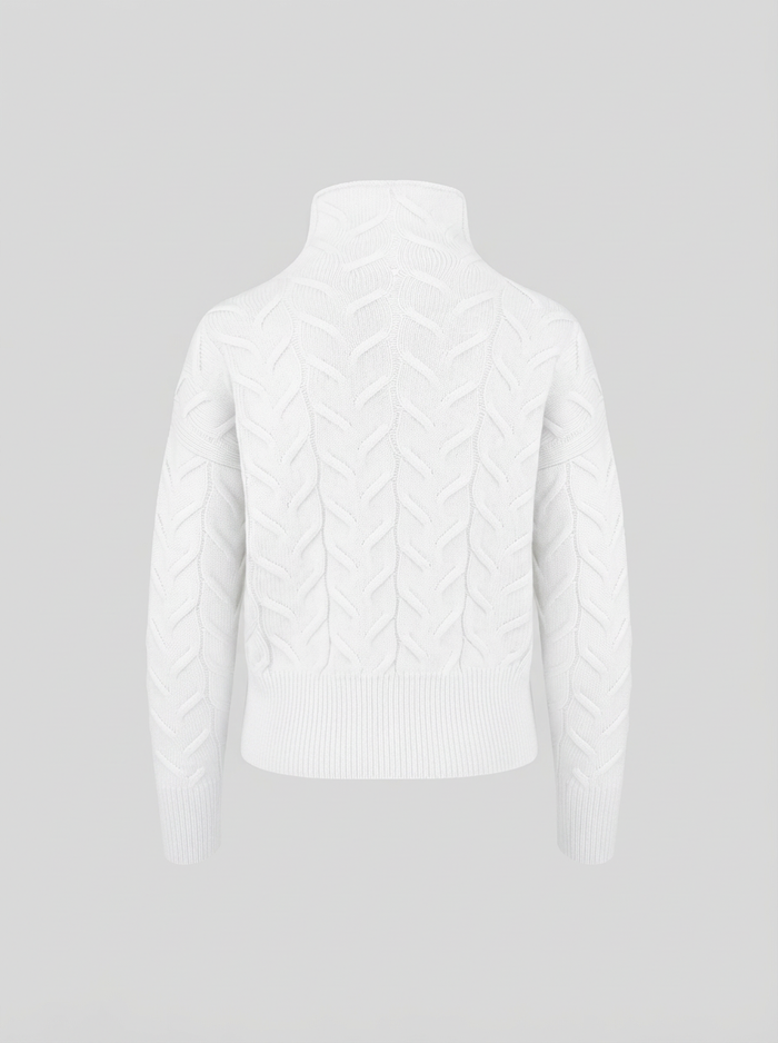 DOLCEVITA IN CASHMERE E LANA CON TRECCIA ICONICA PIATTA