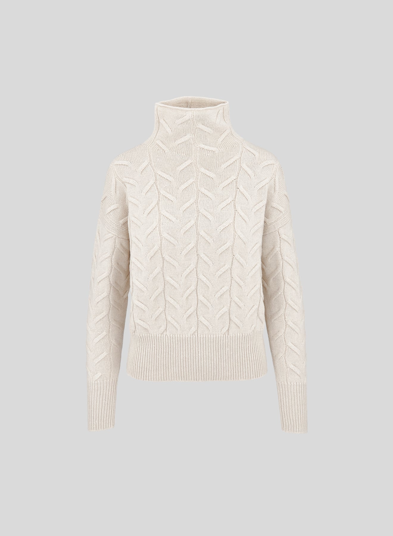 DOLCEVITA IN CASHMERE E LANA CON TRECCIA ICONICA PIATTA