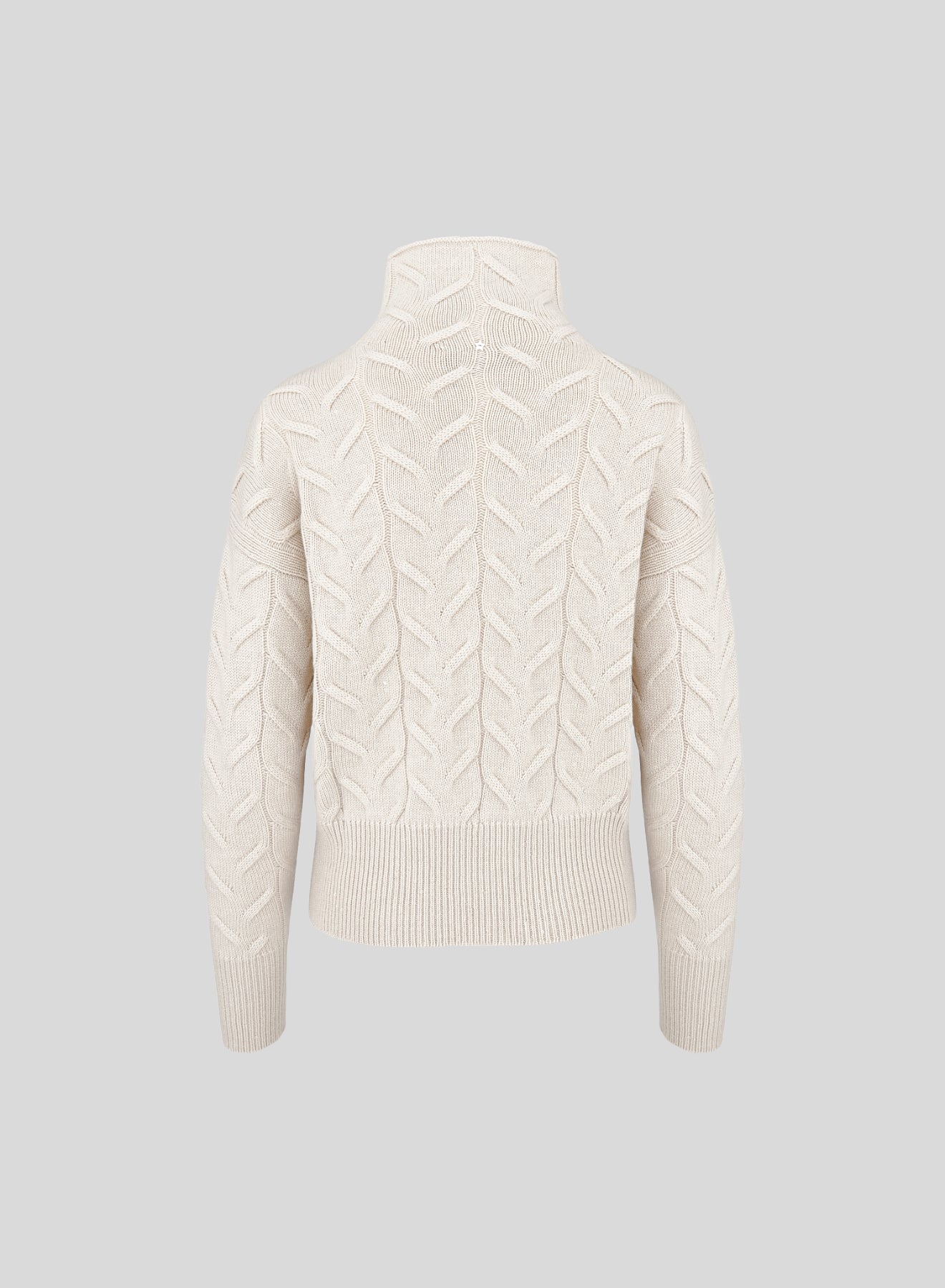 DOLCEVITA IN CASHMERE E LANA CON TRECCIA ICONICA PIATTA