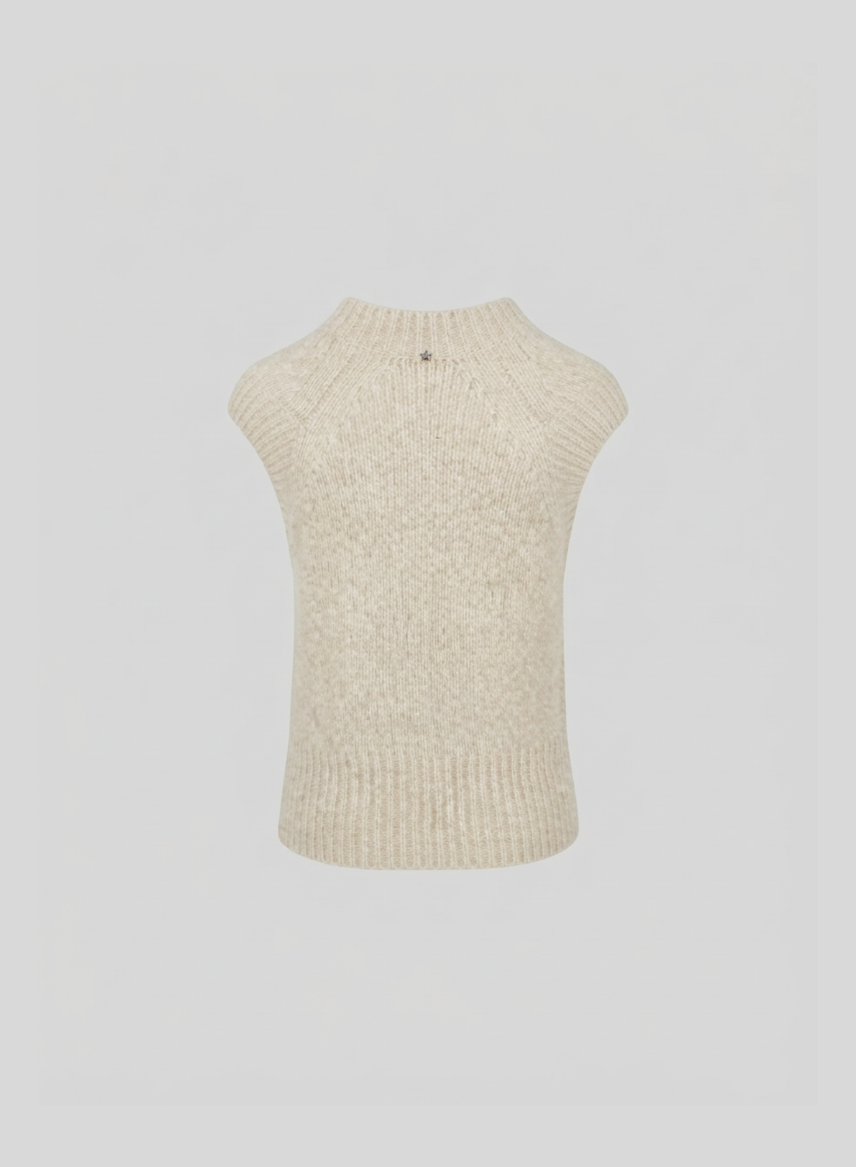 GILET IN CASHMERE E SETA CON TRECCIA SCOLPITA