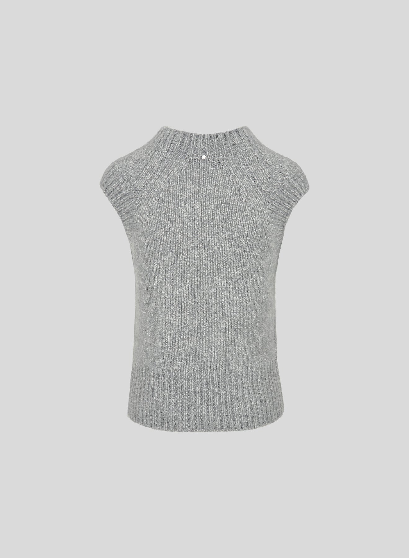 GILET IN CASHMERE E SETA CON TRECCIA SCOLPITA