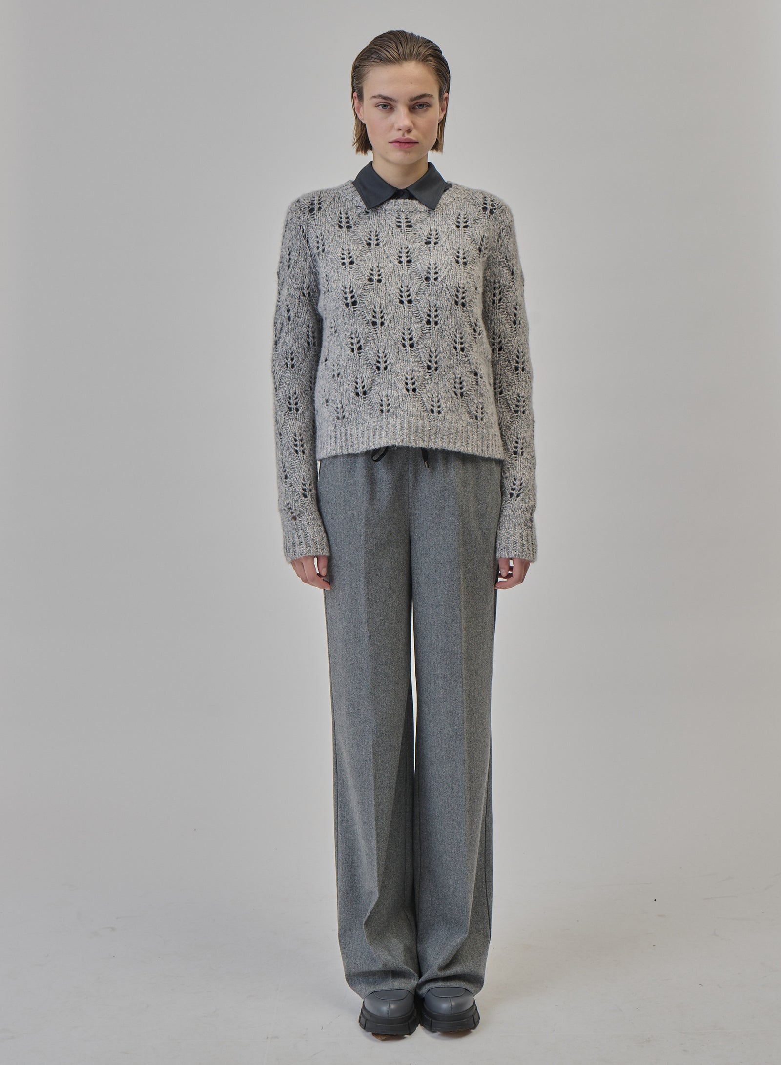 CASHMERE, WOOL AND SILK SWEATER