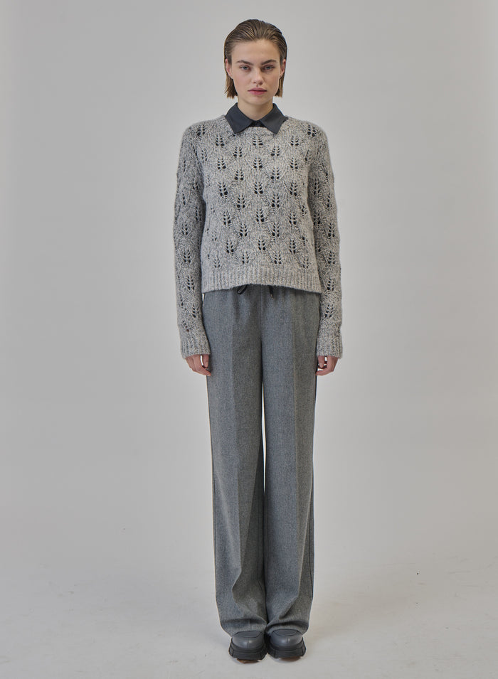 CASHMERE, WOOL AND SILK SWEATER
