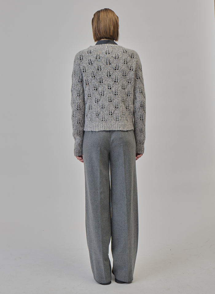 CASHMERE, WOOL AND SILK SWEATER