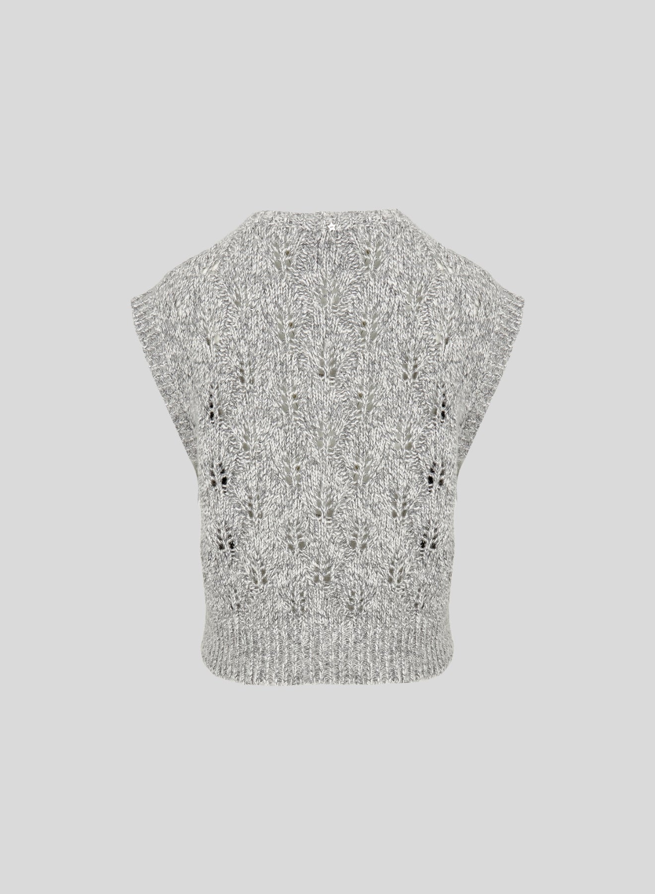 GILET IN MAGLIA DI CASHMERE, LANA E SETA