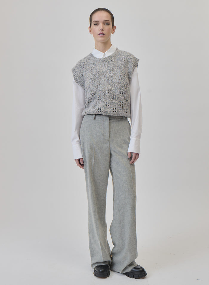 GILET IN MAGLIA DI CASHMERE, LANA E SETA