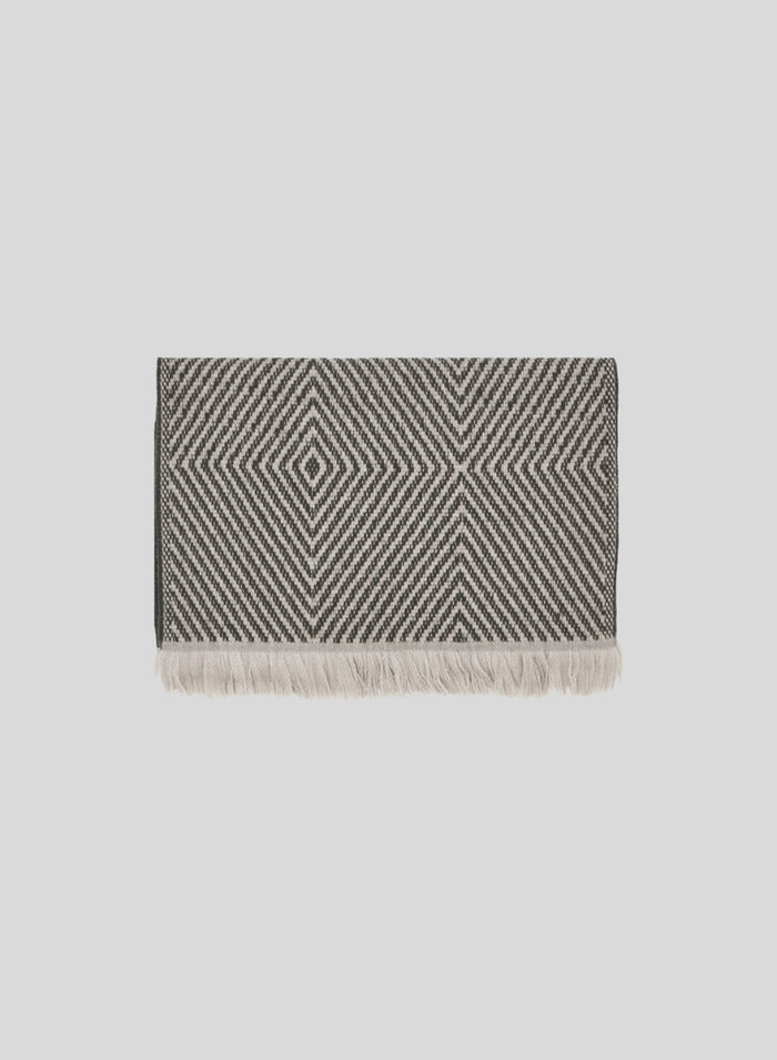 SCIARPA IN MISTO LANA E ALPACA CON DISEGNO GEOMETRICO