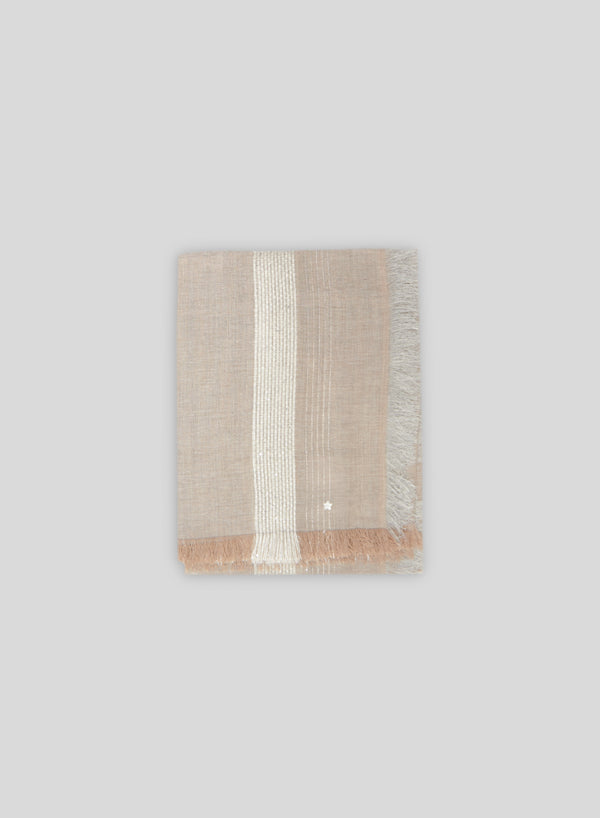 WOOL AND COTTON BLEND SCARF
