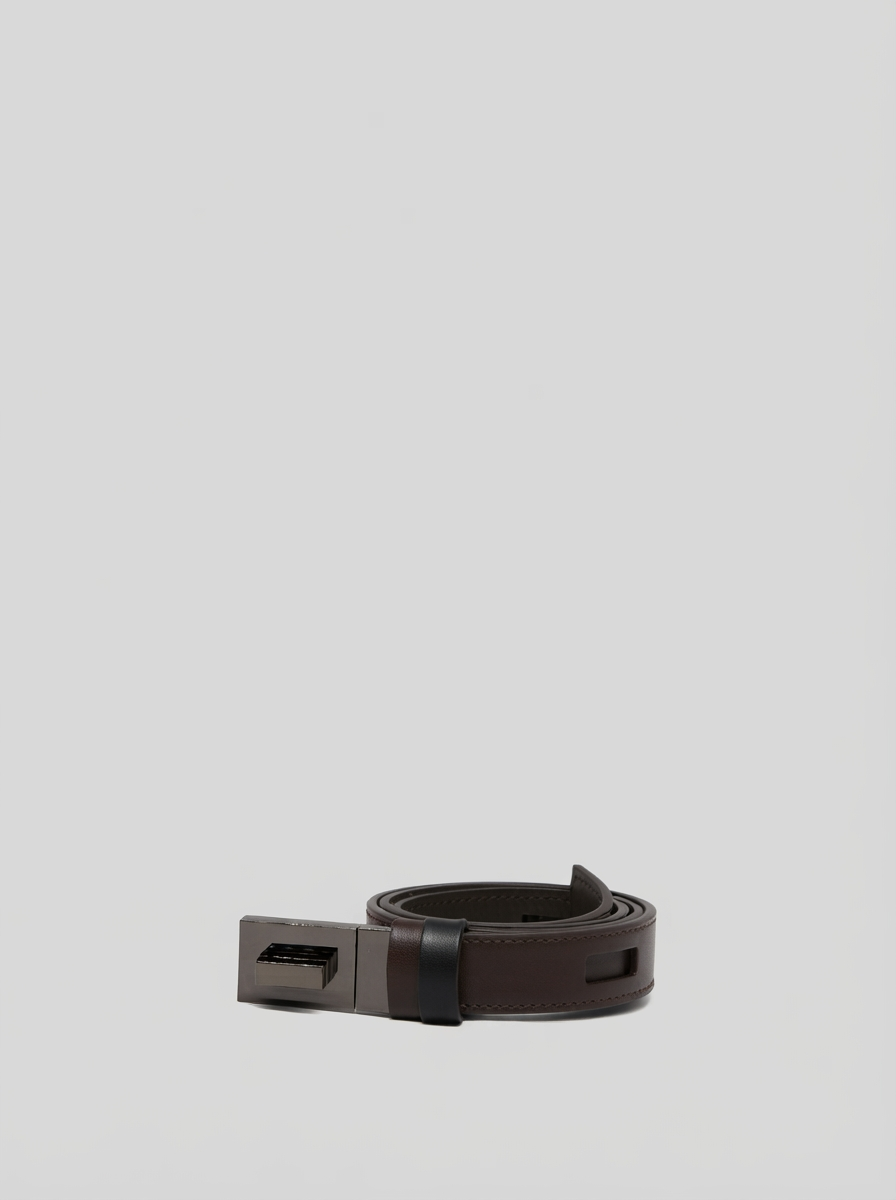 REVERSIBLE SMOOTH LEATHER BELT