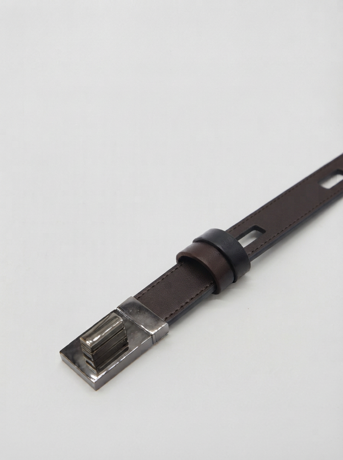 REVERSIBLE SMOOTH LEATHER BELT