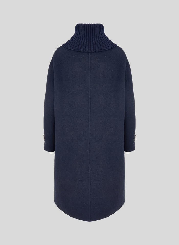 CAPPOTTO STILE PARKA IN DOUBLE DI LANA E ANGORA