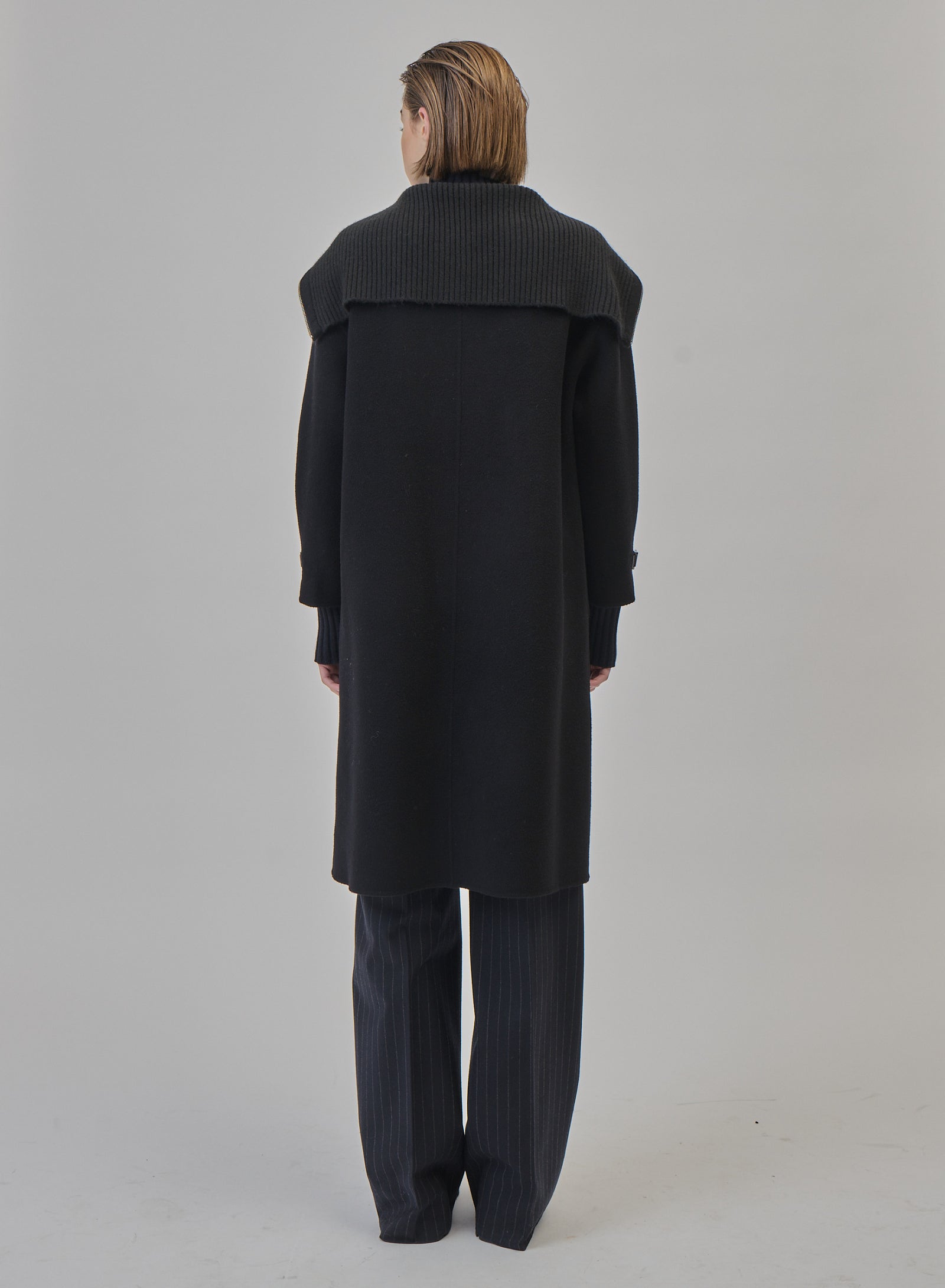 CAPPOTTO STILE PARKA IN DOUBLE DI LANA E ANGORA