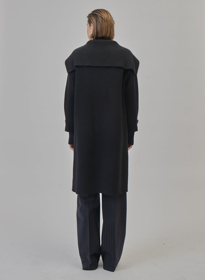 CAPPOTTO STILE PARKA IN DOUBLE DI LANA E ANGORA
