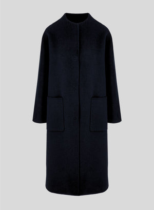 LONG COAT IN DOUBLE WOOL AND ANGORA
