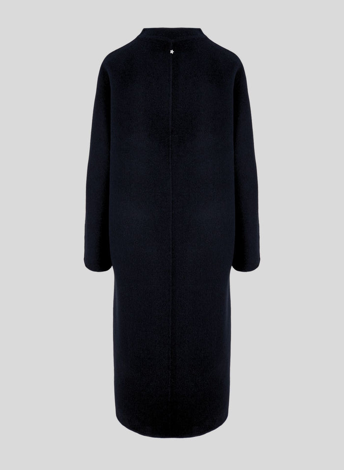 CAPPOTTO  LUNGO IN DOUBLE DI LANA E ANGORA