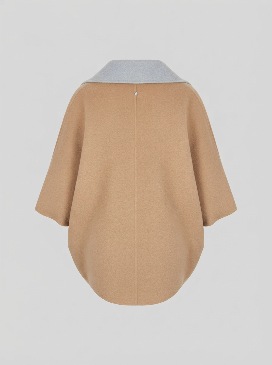 VIRGIN WOOL AND ANGORA DOUBLE PEACOAT