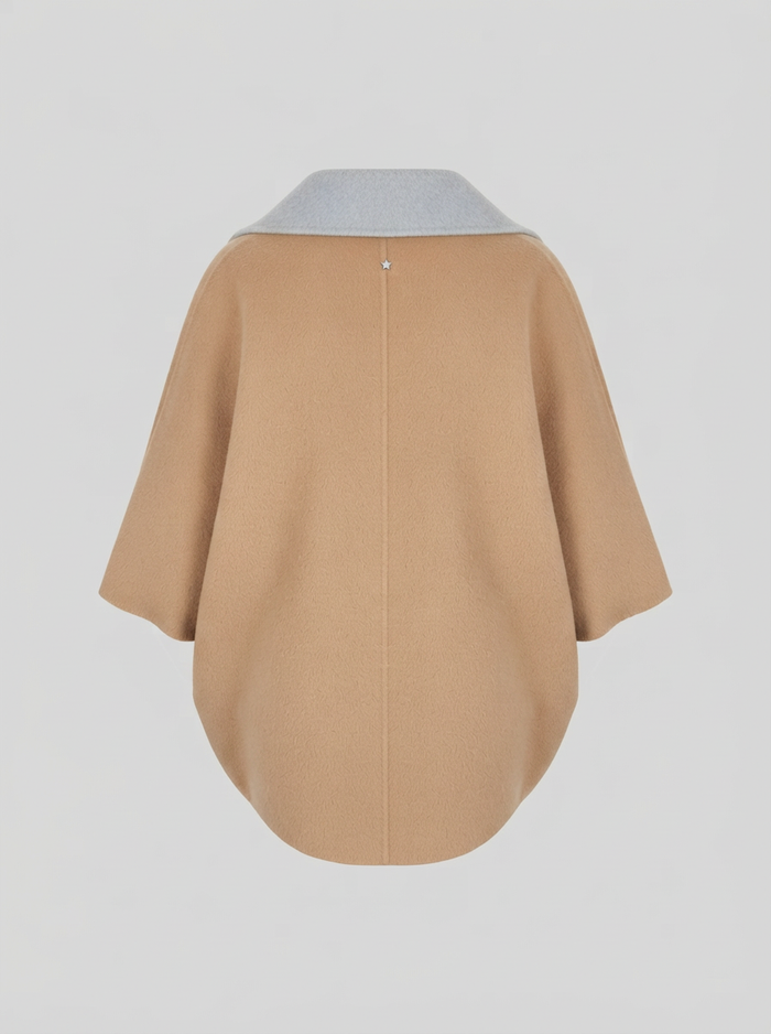 VIRGIN WOOL AND ANGORA DOUBLE PEACOAT