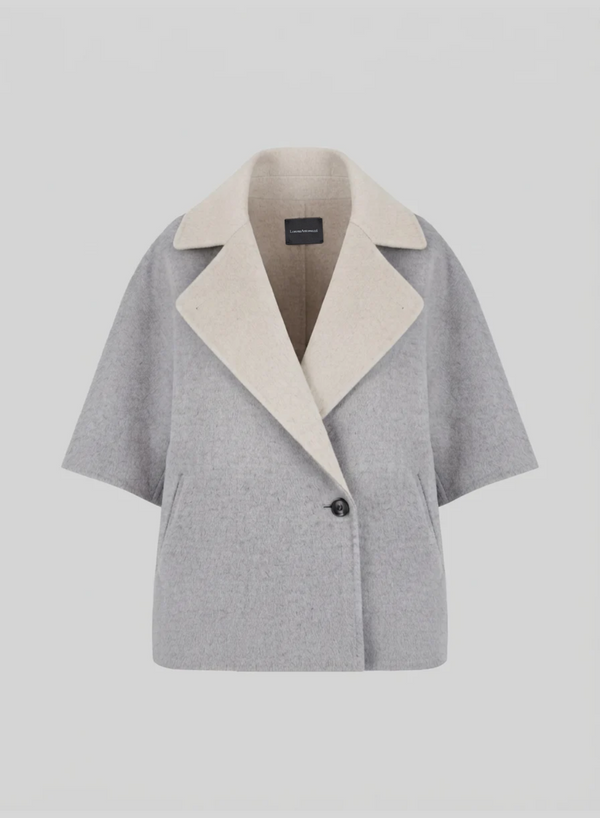 VIRGIN WOOL AND ANGORA DOUBLE PEACOAT