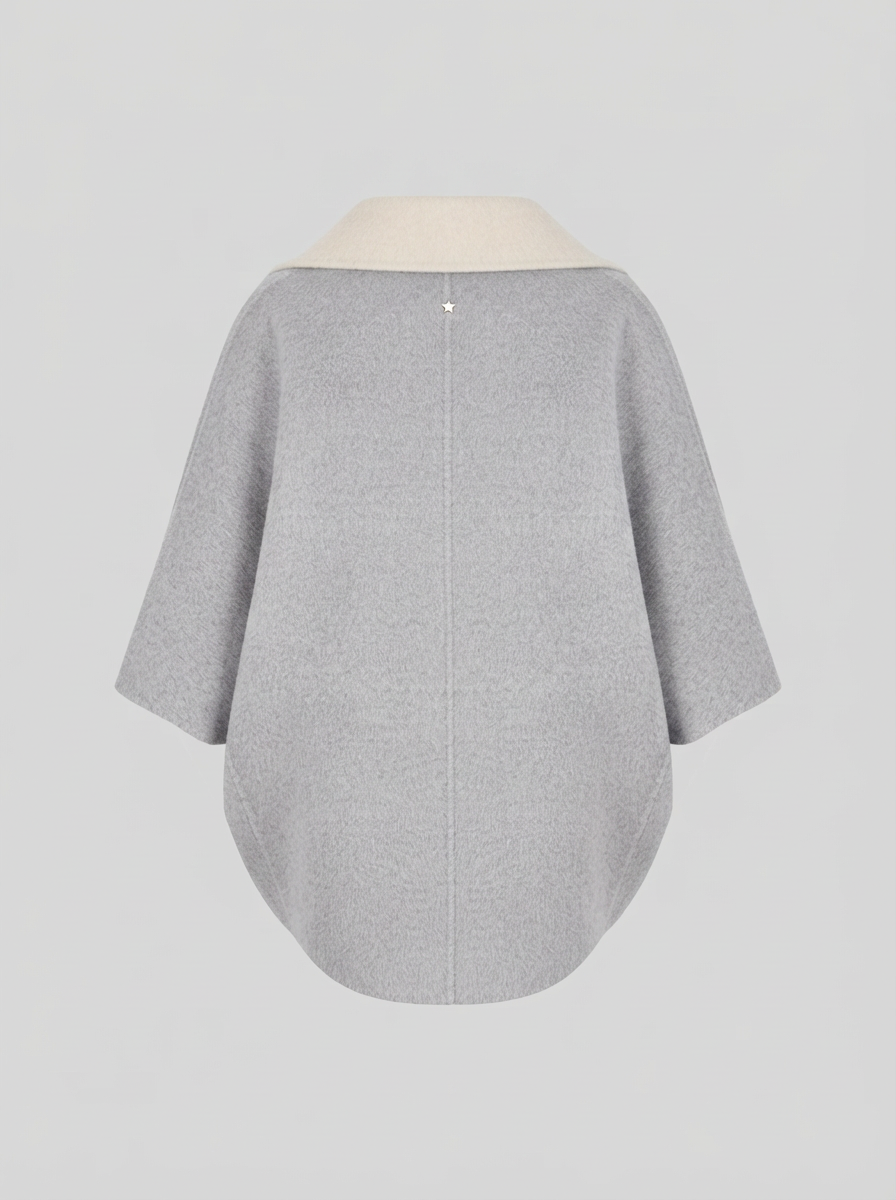 VIRGIN WOOL AND ANGORA DOUBLE PEACOAT