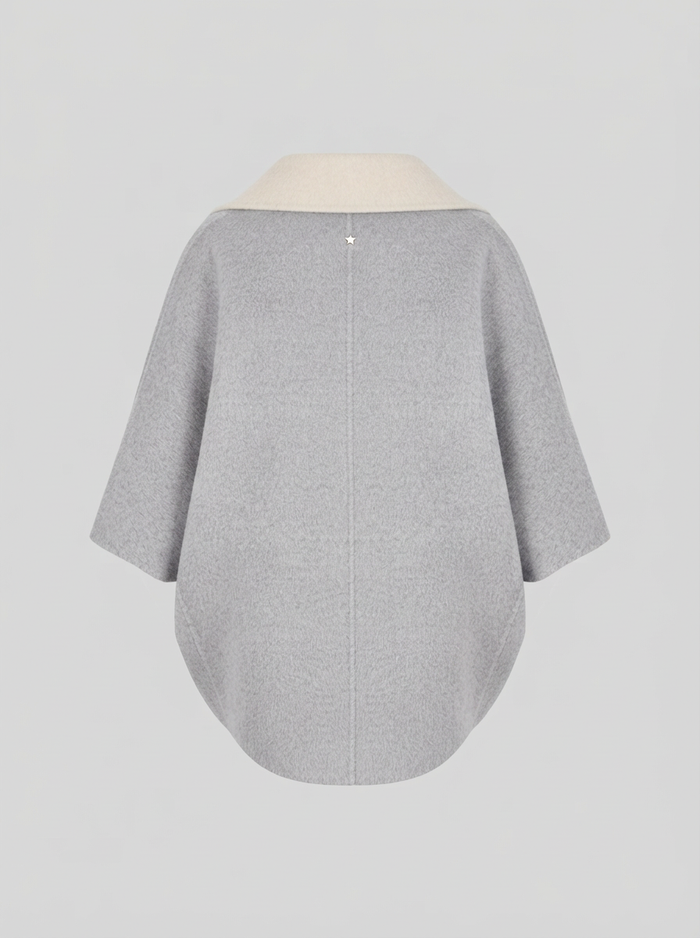 VIRGIN WOOL AND ANGORA DOUBLE PEACOAT