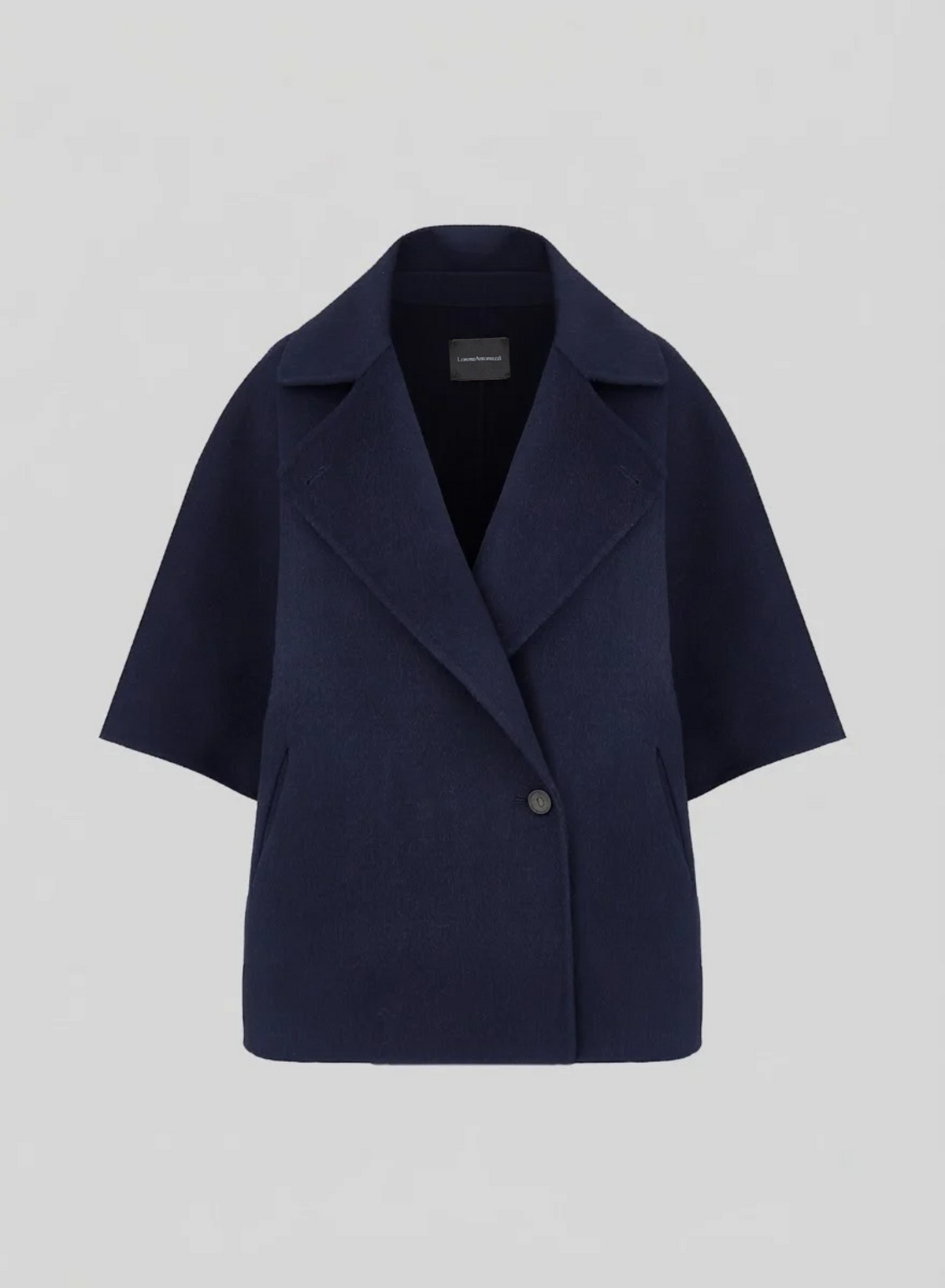 VIRGIN WOOL AND ANGORA DOUBLE PEACOAT