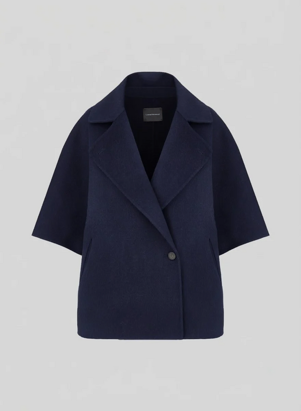 VIRGIN WOOL AND ANGORA DOUBLE PEACOAT