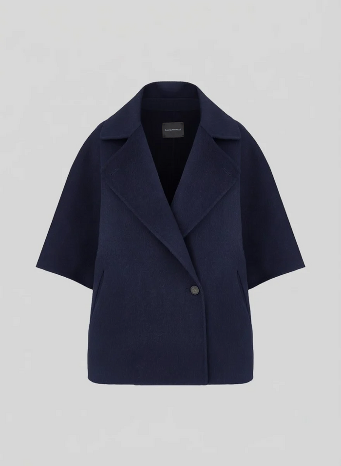VIRGIN WOOL AND ANGORA DOUBLE PEACOAT