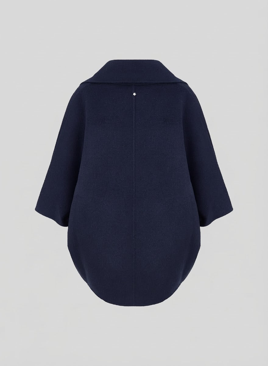 VIRGIN WOOL AND ANGORA DOUBLE PEACOAT